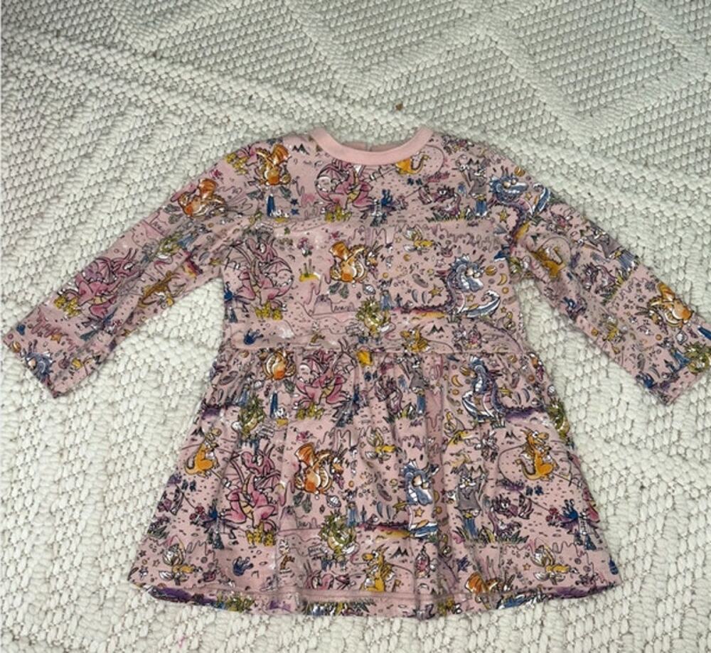 Baby Girl Stella McCartney Pink Dragon Dress/Tunic Size 24 Months